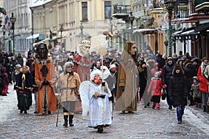 Three kings parades in Kaunas, Lithuania